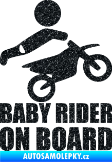 Samolepka Baby rider on board pravá Ultra Metalic černá