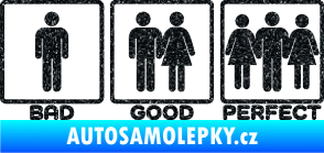 Samolepka Bad good perfect 002 nápis Ultra Metalic černá