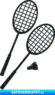 Samolepka Badminton rakety pravá Ultra Metalic černá