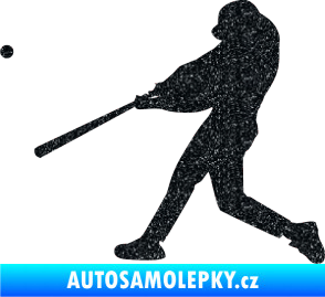 Samolepka Baseball 001 levá Ultra Metalic černá