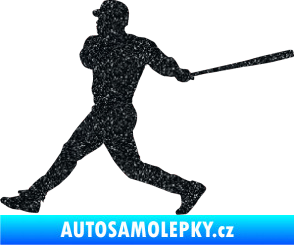 Samolepka Baseball 002 levá Ultra Metalic černá