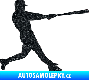 Samolepka Baseball 004 pravá Ultra Metalic černá