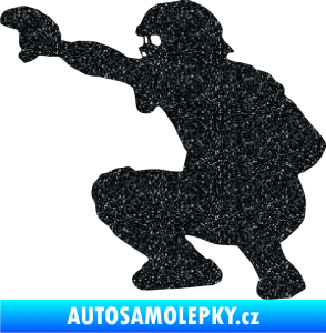 Samolepka Baseball 005 levá Ultra Metalic černá