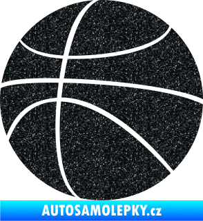 Samolepka Basketbalový míč 001 Ultra Metalic černá