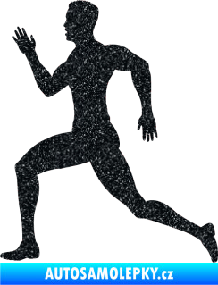 Samolepka Běžec 003 levá Ultra Metalic černá