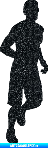 Samolepka Běžec 006 pravá Ultra Metalic černá