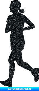 Samolepka Běžkyně 001 levá jogging Ultra Metalic černá