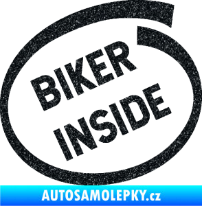 Samolepka Biker inside 005 nápis Ultra Metalic černá