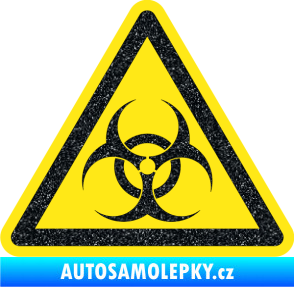 Samolepka Biohazard barevný trojúhelník Ultra Metalic černá
