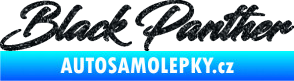 Samolepka Black panther nápis Ultra Metalic černá