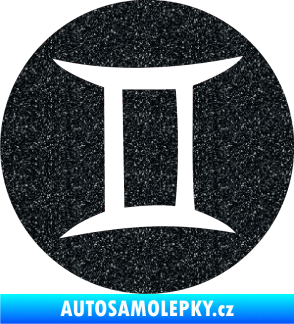 Samolepka Blíženci 001 - horoskop Ultra Metalic černá