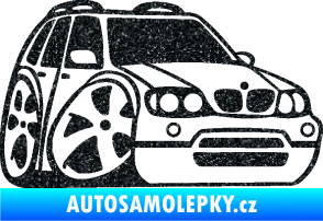 Samolepka BMW X5 karikatura pravá Ultra Metalic černá