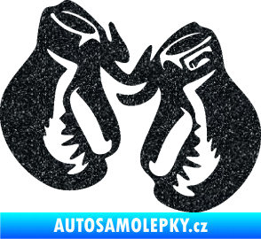 Samolepka Boxerské rukavice 001 levá Ultra Metalic černá