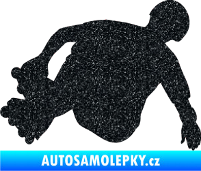 Samolepka Bruslař 001 levá Ultra Metalic černá