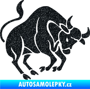 Samolepka Býk zvěrokruh 004 pravá Ultra Metalic černá
