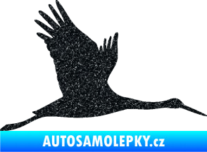 Samolepka Čáp 002 pravá Ultra Metalic černá