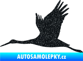 Samolepka Čáp 002 levá Ultra Metalic černá