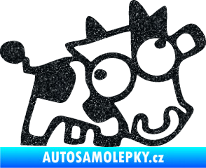 Samolepka Crazy cow pravá Ultra Metalic černá