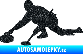Samolepka Curling 003 levá Ultra Metalic černá