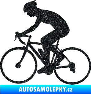 Samolepka Cyklista 005 levá Ultra Metalic černá