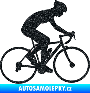 Samolepka Cyklista 005 pravá Ultra Metalic černá