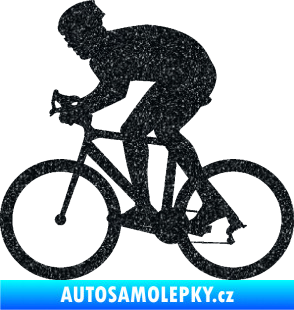 Samolepka Cyklista 008 levá Ultra Metalic černá