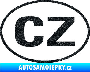 Samolepka CZ značka bez podkladu Ultra Metalic černá