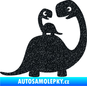 Samolepka Dítě v autě 105 pravá dinosaurus Ultra Metalic černá