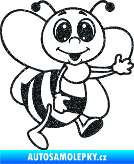 Samolepka Dítě v autě 106 pravá včelička Ultra Metalic černá