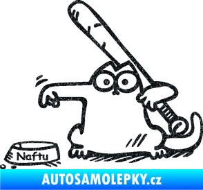 Samolepka Dolej naftu 002 levá Ultra Metalic černá