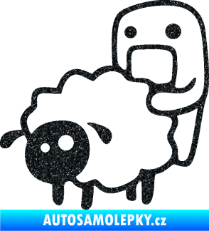 Samolepka Domo 005 levá love sheep Ultra Metalic černá
