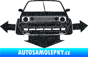 Samolepka Down and out car 002 Ultra Metalic černá
