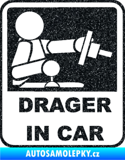Samolepka Drager in car 001 Ultra Metalic černá