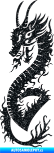 Samolepka Dragon 003 levá Ultra Metalic černá