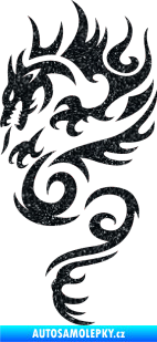 Samolepka Dragon 010 levá Ultra Metalic černá