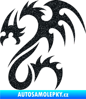 Samolepka Dragon 012 levá Ultra Metalic černá