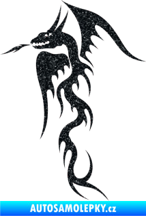 Samolepka Dragon 013 levá Ultra Metalic černá