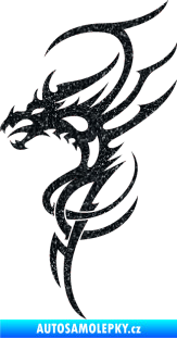 Samolepka Dragon 017 levá Ultra Metalic černá