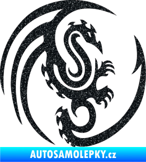Samolepka Dragon 036 pravá Ultra Metalic černá