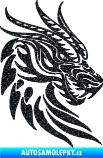 Samolepka Dragon 051 pravá dračí hlava Ultra Metalic černá