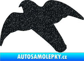 Samolepka Dravec na sklo 003 levá Ultra Metalic černá
