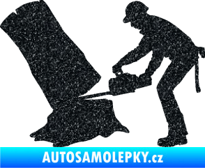 Samolepka Dřevorubec 003 levá Ultra Metalic černá