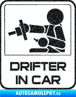 Samolepka Drifter in car 001 Ultra Metalic černá