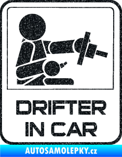 Samolepka Drifter in car 002 Ultra Metalic černá