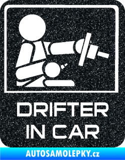 Samolepka Drifter in car 004 Ultra Metalic černá