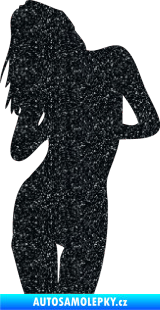 Samolepka Erotická žena 001 levá Ultra Metalic černá