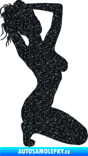 Samolepka Erotická žena 012 pravá Ultra Metalic černá