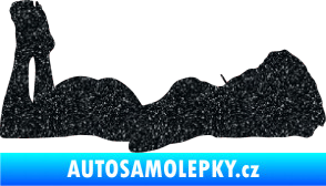 Samolepka Erotická žena 034 pravá Ultra Metalic černá