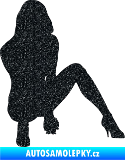 Samolepka Erotická žena 037 pravá Ultra Metalic černá