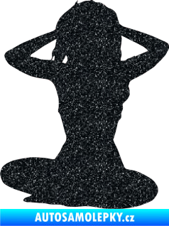 Samolepka Erotická žena 042 levá Ultra Metalic černá